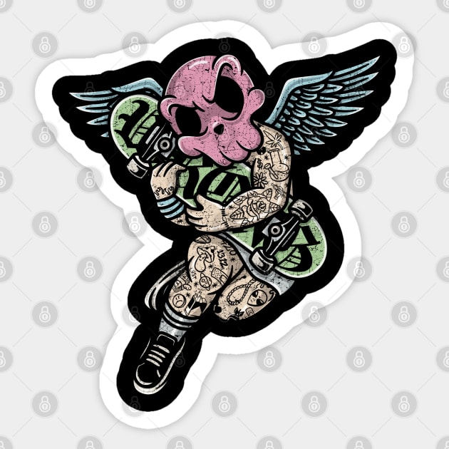 Angel Goes Wrong Sticker by Wrongteeshirt